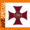 Knights Templar Badge with Crimson Cross Design