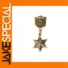 Men's Hexagonal Star Shield Brooch in Gold