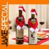 Festive Santa Themed Wine Bottle Covers Set