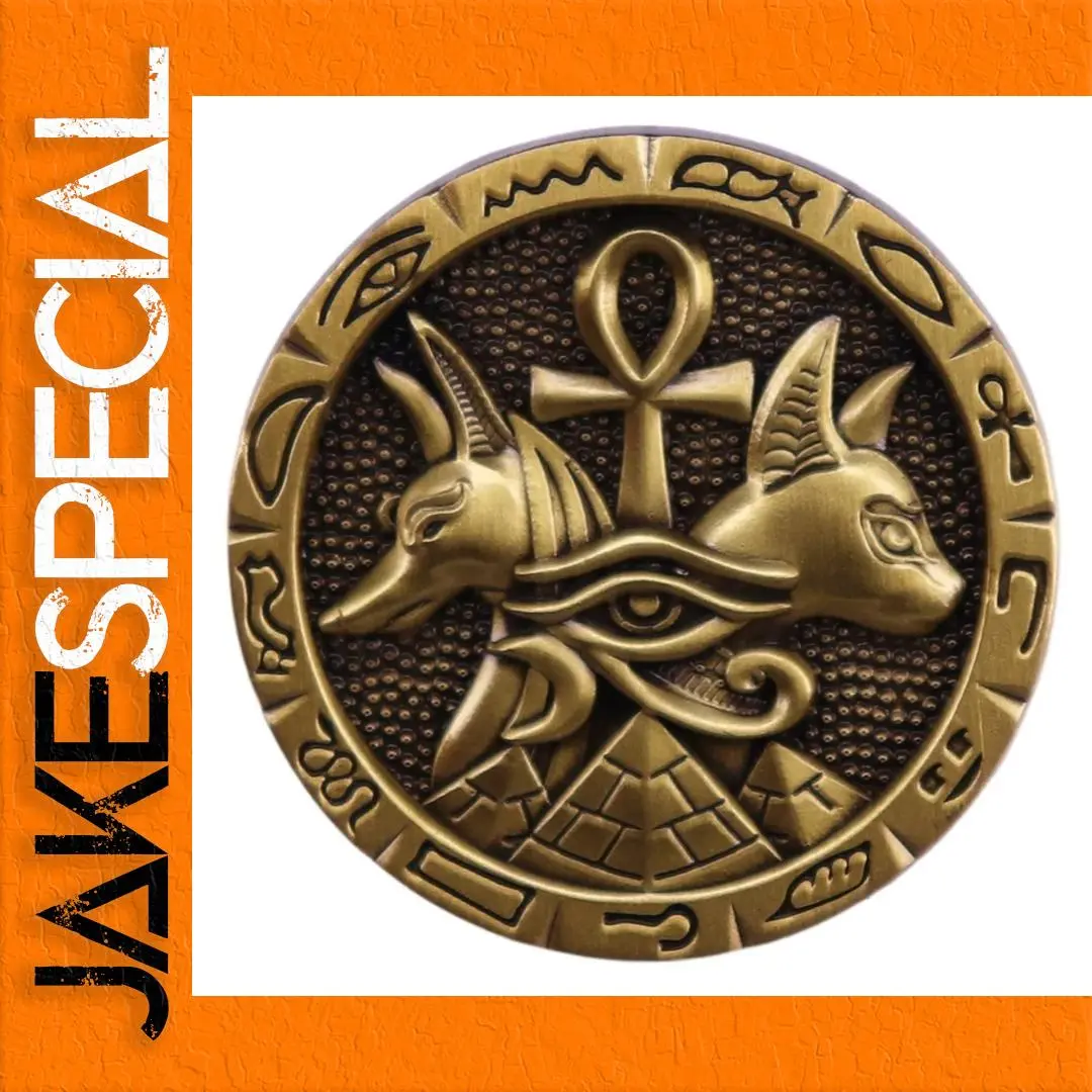 Retro Anubis Bastet Bronze Brooch 3 cm 1 Retro Anubis Bastet Bronze Brooch 3 cm