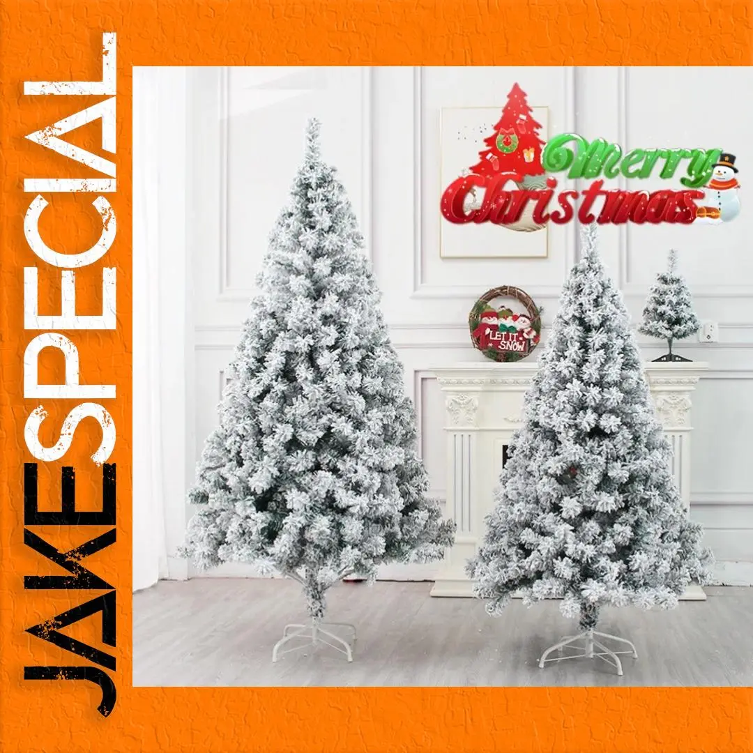 Frosted Snowy Flocked Christmas Tree 45cm 1 Frosted Snowy Flocked Christmas Tree 45cm
