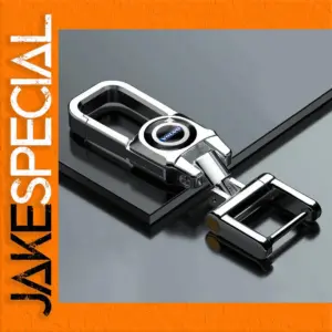 Premium Silver Logo Metal Keychain for Vehicles