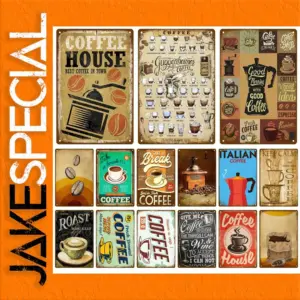 Coffee Themed Tin Sign Collection 20x30 cm