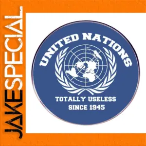 United Nations Emblem Circular Brooch