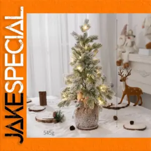 Miniature Flocked Christmas Tree with LED Lights