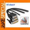 Black RS232 Connector Cable 0.5m-20m