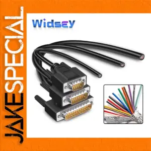 Black RS232 Connector Cable 0.5m-20m