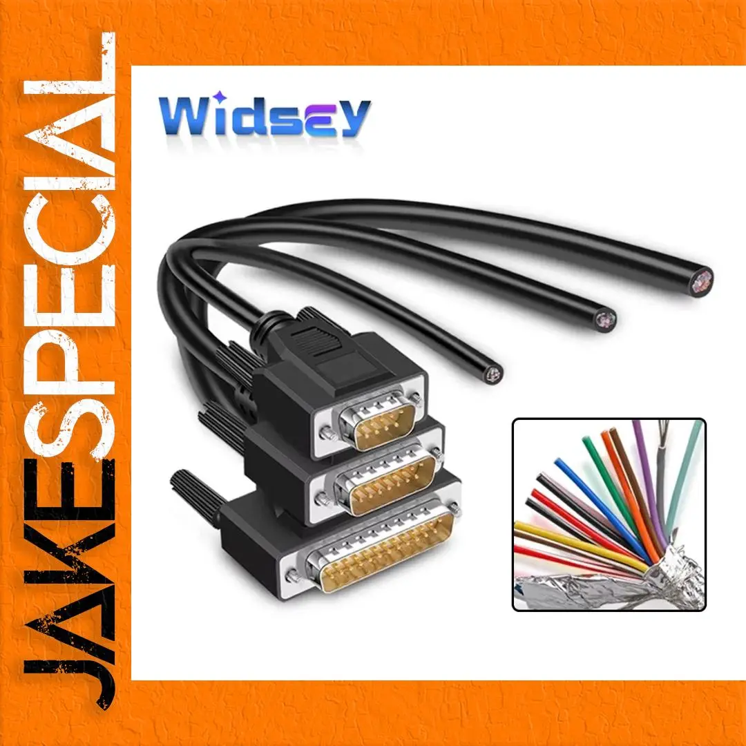 Black RS232 Connector Cable 0.5m-20m 1 Black RS232 Connector Cable 0.5m-20m