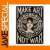 Make Art Not War Vintage Enamel Pin Brooch