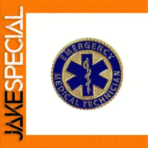 Emergency Medical Technician Blue Badge Pin
