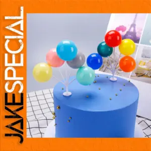 Vibrant Mini Plastic Balloon Cake Topper