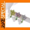Lavender Crystal Floral Brooch for Women