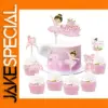 Pink Ballerina Cake Topper Set for Celebrations