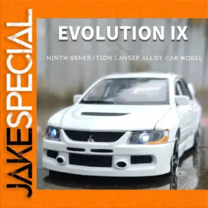 White Mitsubishi Lancer Evolution IX 1:32 Diecast Model