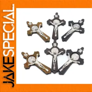 Wooden Cross Rosary Pendant Set of Three