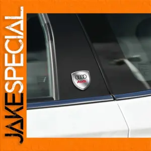 Metal Shield Stickers for Vehicles in Silver & Black