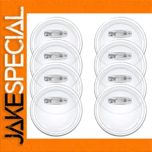 Clear Acrylic Badge Set with 20 Pieces