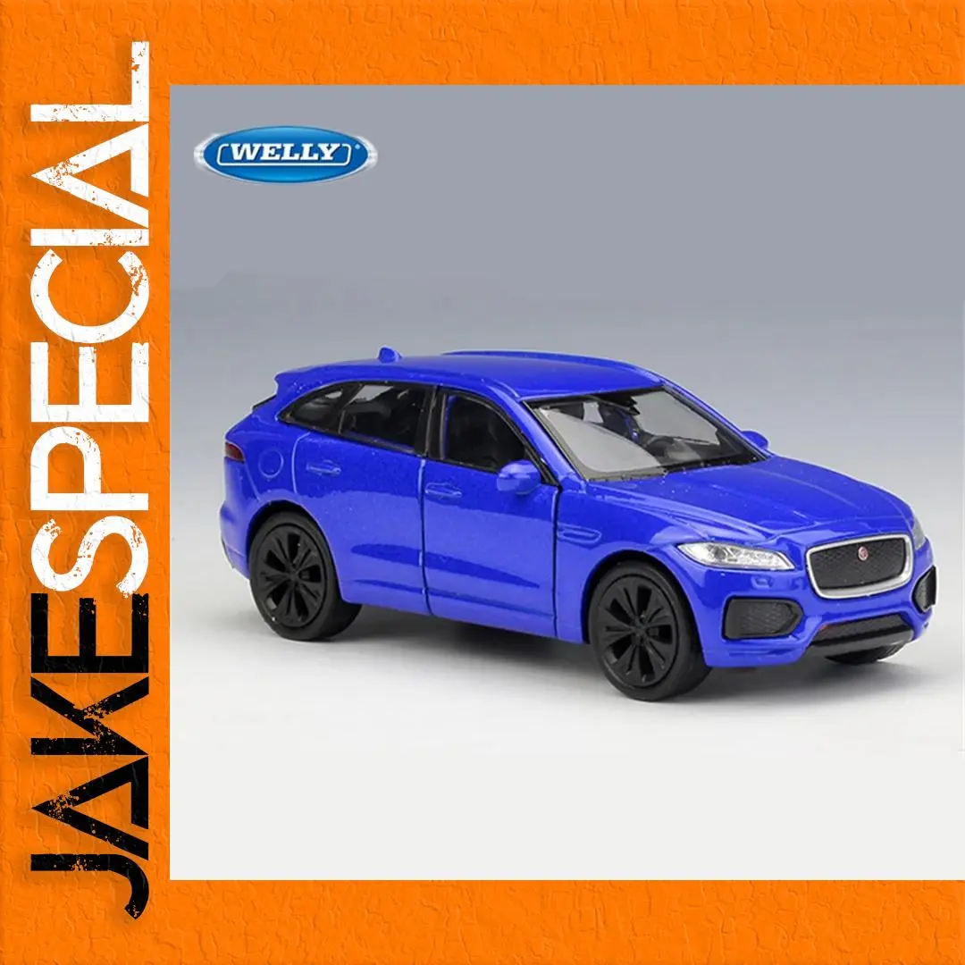 Blue Jaguar F-Pace Diecast Model 1:36 Scale 1 Blue Jaguar F-Pace Diecast Model 1:36 Scale
