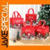 Festive Christmas Gift Bag Set with Santa Design