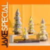 Mini Frosted Cedar Christmas Trees Set