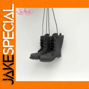 1/6 Scale Male Soldier Black Combat Boots