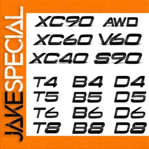 Volvo Model Metal Letter Stickers 3D Style
