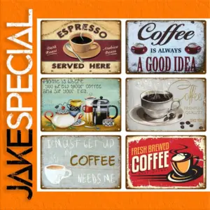 Retro Metal Coffee Sign Collection - 6 Designs