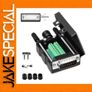 Black DB15 Connector Breakout Board