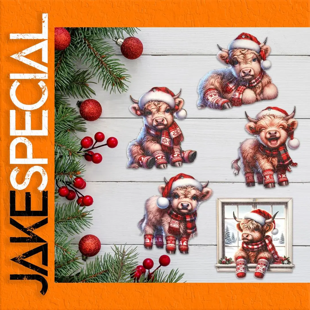 Festive Wooden Cow Pendant for Christmas 1 Festive Wooden Cow Pendant for Christmas