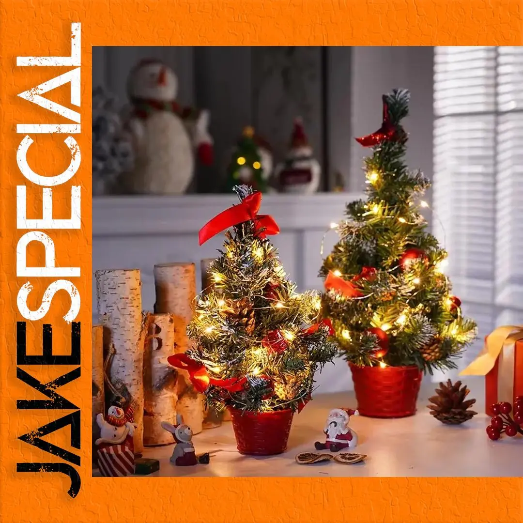 Miniature Pre-lit Artificial Christmas Tree in Vibrant Colors 1 Miniature Pre-lit Artificial Christmas Tree in Vibrant Colors