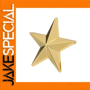 Set of 2 Gold Star Badge Pins