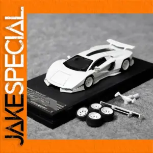White 1/64 Countach V Diecast Alloy Model