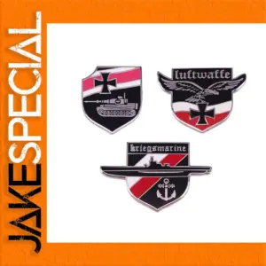 Cross Eagle Badge Brooch Military Style 3cm