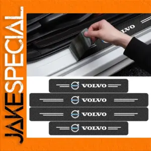 Carbon Fiber Leather Door Sill Protectors for Vehicles