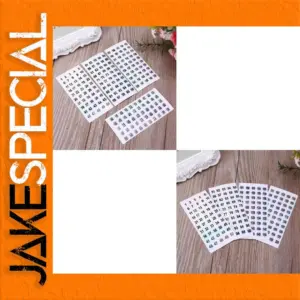 200 Round Digital Number Stickers 8mm Set