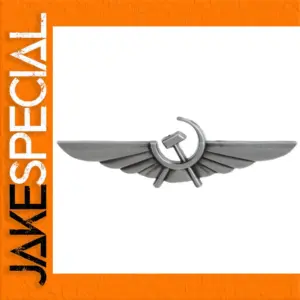 Retro Metal Pin Badge with Sickle and Hammer