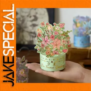 3D Pop-Up Flower Greeting Card in Six Colors