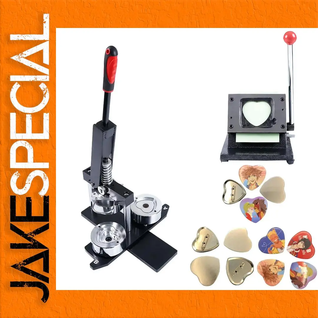 Heart-Shaped Badge Maker Kit for DIY Projects 1 Heart-Shaped Badge Maker Kit for DIY Projects