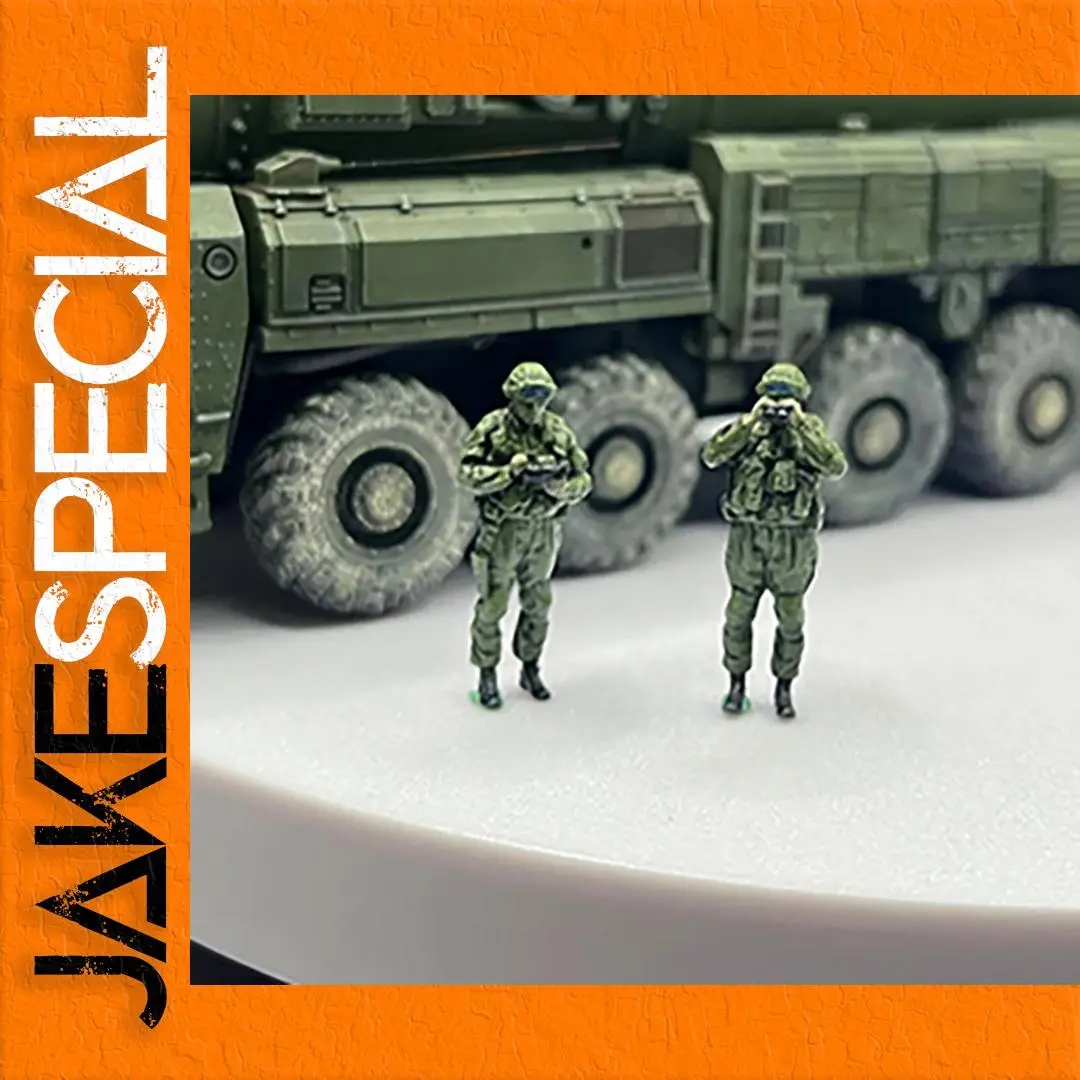 1:72 Scale Russian Soldier Doll Set, 2 Figures 1 1:72 Scale Russian Soldier Doll Set, 2 Figures