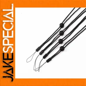 Black Nylon Lanyards Set for Keys and ID Badges