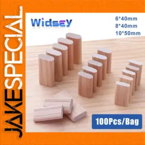 Solid Beechwood Dowels Set 100 Pieces
