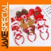 Festive Christmas Plush Headband for Women & Girls