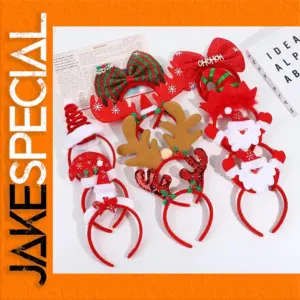 Festive Christmas Plush Headband for Women & Girls