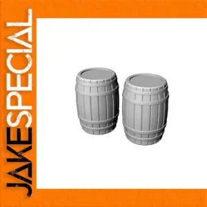 Yao's Studio Realistic Wood Barrels for Models