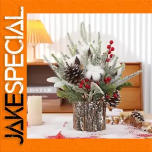 Festive 35cm Snow-Dusted Christmas Tree Arrangement