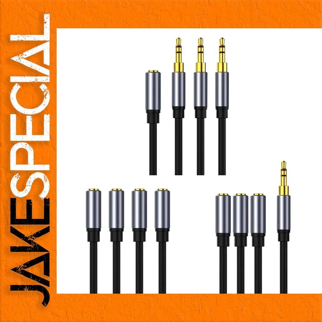 30cm Headphone Splitter Cable with 3 Ports 1 30cm Headphone Splitter Cable with 3 Ports