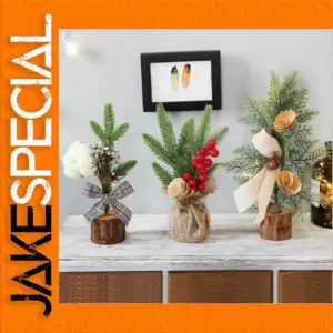 Mini Rustic Christmas Tree Ornament Set