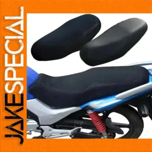 Universal Motorcycle Seat Cover in Honeycomb Mesh and Leather