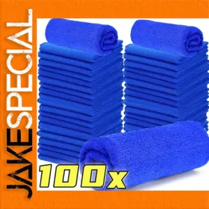 Vibrant Blue Microfiber Cleaning Towels Set