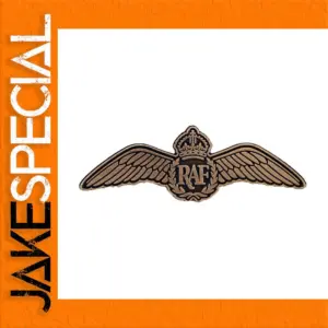 RAF Vintage Bronze Enamel Pin with Wings